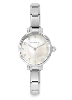 Damski zegarek srebrny Nomination Composable Classic Owalana tarcza z masy perłowej 076038 008.png
